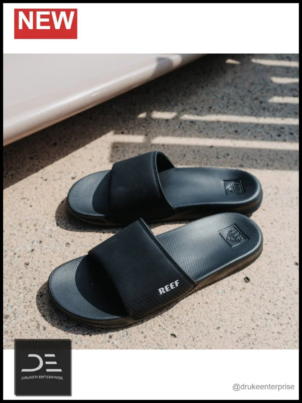 WATER FRIENDLY SYNTHETIC STRAP SLIDE SANDALS